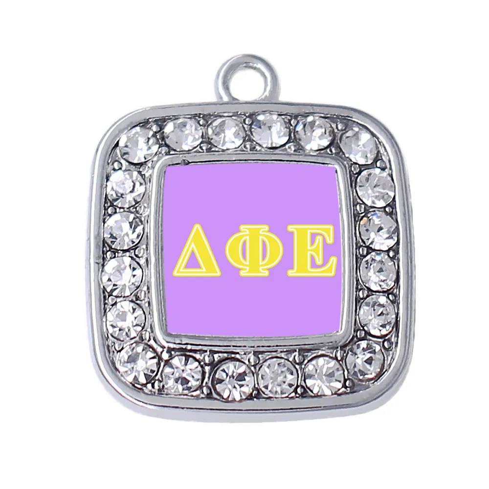 Плакат с надписью Delta Phi Epsilon двойным носом Очаровательные Подвески из цинкового