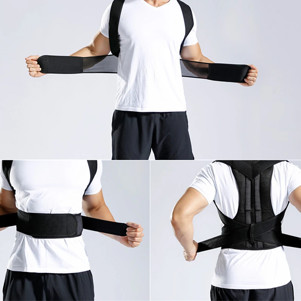 Back Waist Posture Corrector Adjustable Adult Correction Belt Waist Trainer Shoulder Lumbar Brace Spine Support Belt