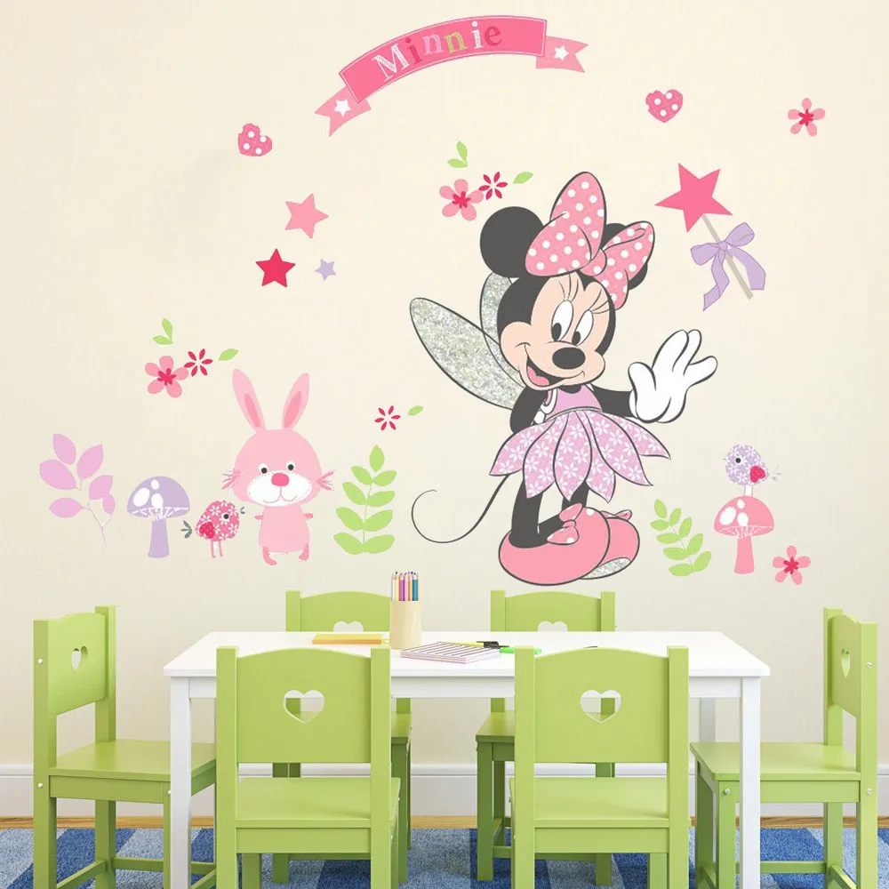 DIY-Minnie-Mouse-Wall-Sticker-Vinyl-Art-PVC-Cartoon-Wall-decal-For-Kids-Bedroom-adesivo-de (3)