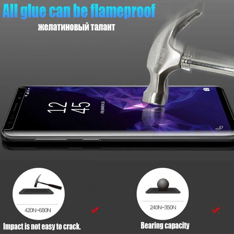 Изогнутое закаленное стекло для Samsung Galaxy S20 S10 S9 S8 Plus S7 Edge Note 8 9 10 20|Защитные стёкла и