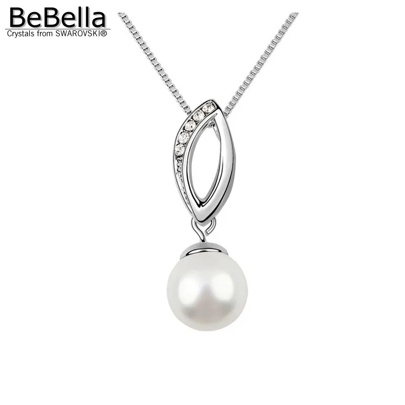 

BeBella created pearl pendant necklace fashion jewelry for women made with Crystals from Swarovski 2018 fashion girls gift