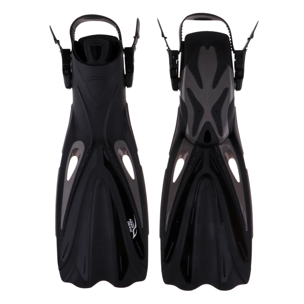 2019 MagiDeal Snorkeling Fins Scuba Diving Fins Adjustable Adult Swim Speed Fins Adjustable Fins Diving Fins Flippers
