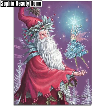

DIY 5D Diamond Painting Cross Stitch Christmas Tree Fairy Needlework Santa Claus Full Diamond Mosaic Diamond Embroidery 188224