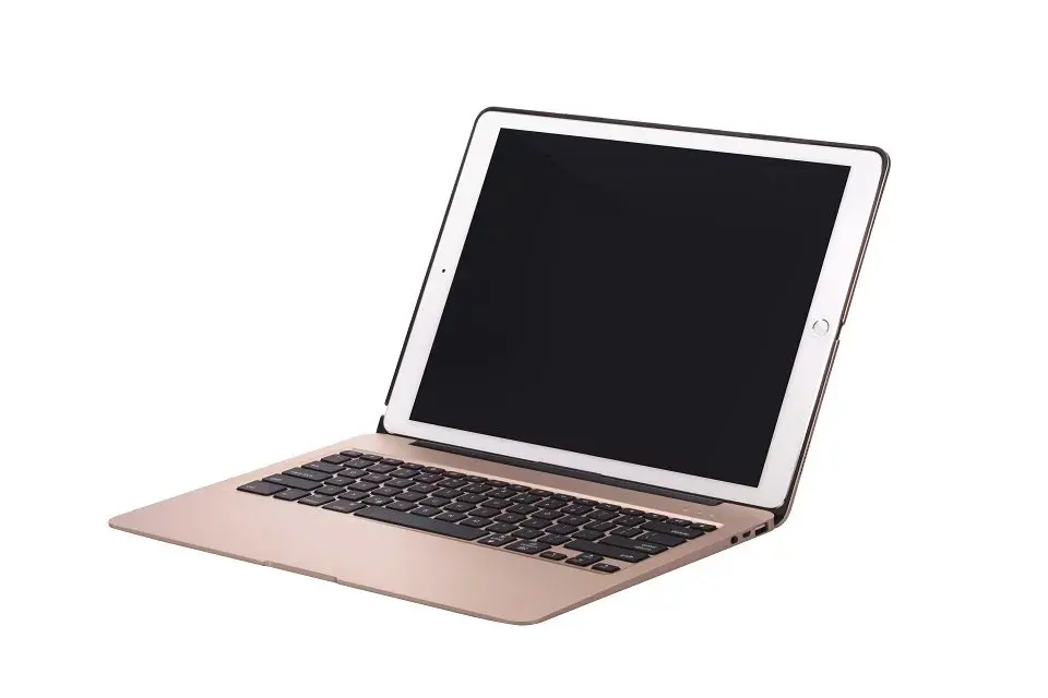 Для iPad Pro 12.9 корпус клавиатуры, 7 цветов с подсветкой Алюминий Bluetooth клавиатура раскладушка чехол+ 5600 мАч внешний Батарея