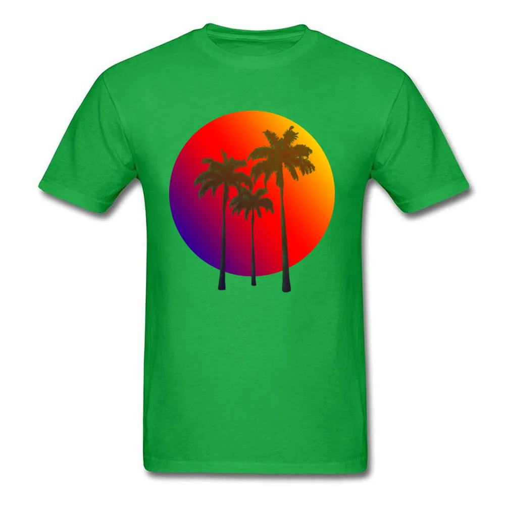 TROPICAL ISLAND Birthday Tops & Tees Short Sleeve for Men Pure Cotton Father Day Crew Neck T-Shirt Geek Clothing Shirt Hot Sale TROPICAL ISLAND green