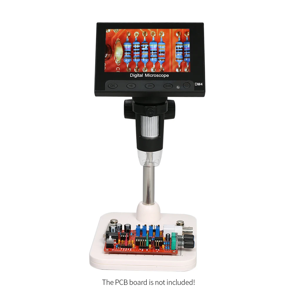 

1000X 4.3" 720P LCD Display Portable Microscope LED Digital Magnifier with Holder for Circuit Board Repair Soldering Tool