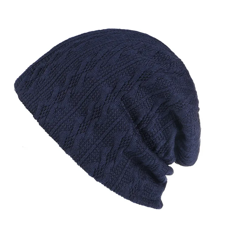 2018 Winter New Knitted Lining Plus Cotton Women's Hats Men Hat a Cap Beanie Hats Soild Color Skullies & Beanies ACI168 (4)
