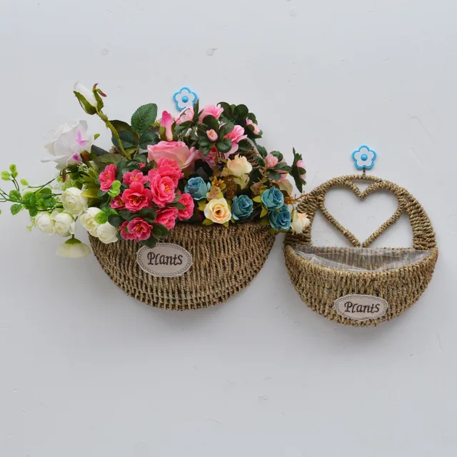 Us 11 1 30 Off Whism Wall Mount Hanging Wicker Storage Basket Woven Flower Pot Planter Rattan Vase Home Garden Decor Container In Us 11 1 30 Off Whism Wall Mount Hanging Wicker Storage Basket Woven Flower Pot Planter Rattan Vase Home Garden Decor Container In
