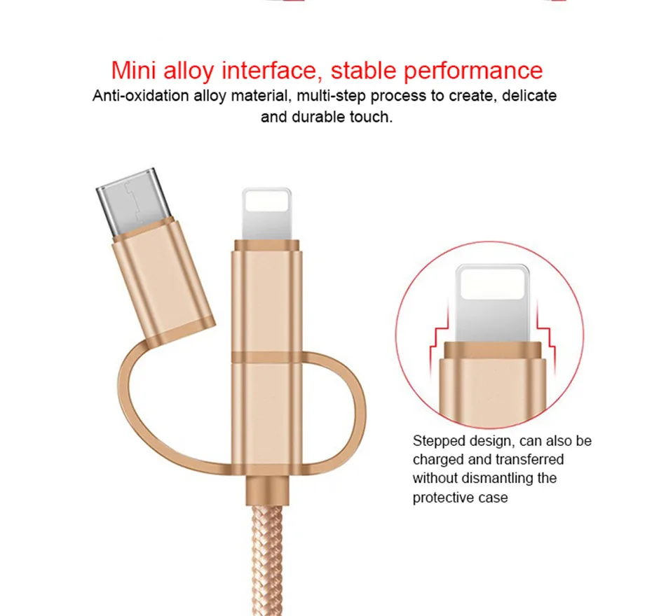 NOHON все в одном Micro usb type C 8 Pin зарядное устройство кабель для передачи данных для iPhone X XS MAX XR кабель для быстрой зарядки USB для samsung Galaxy S9