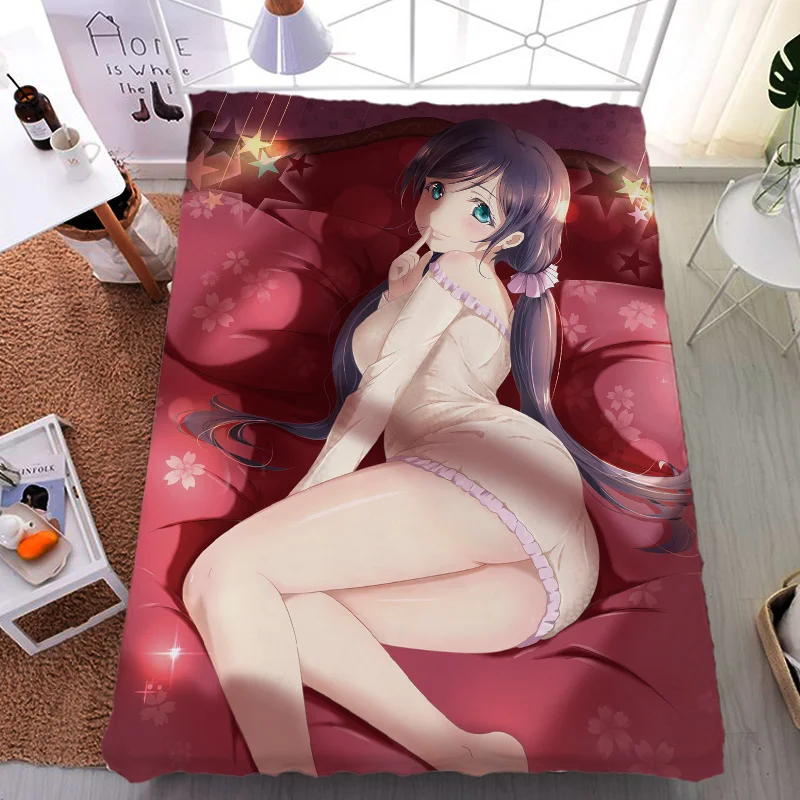 Августа обновление аниме Лав Лив! Minami Kotori& Уми Сонода& Маки нисикино кровать лист молоко и одеяло летнее одеяло 150x200 см
