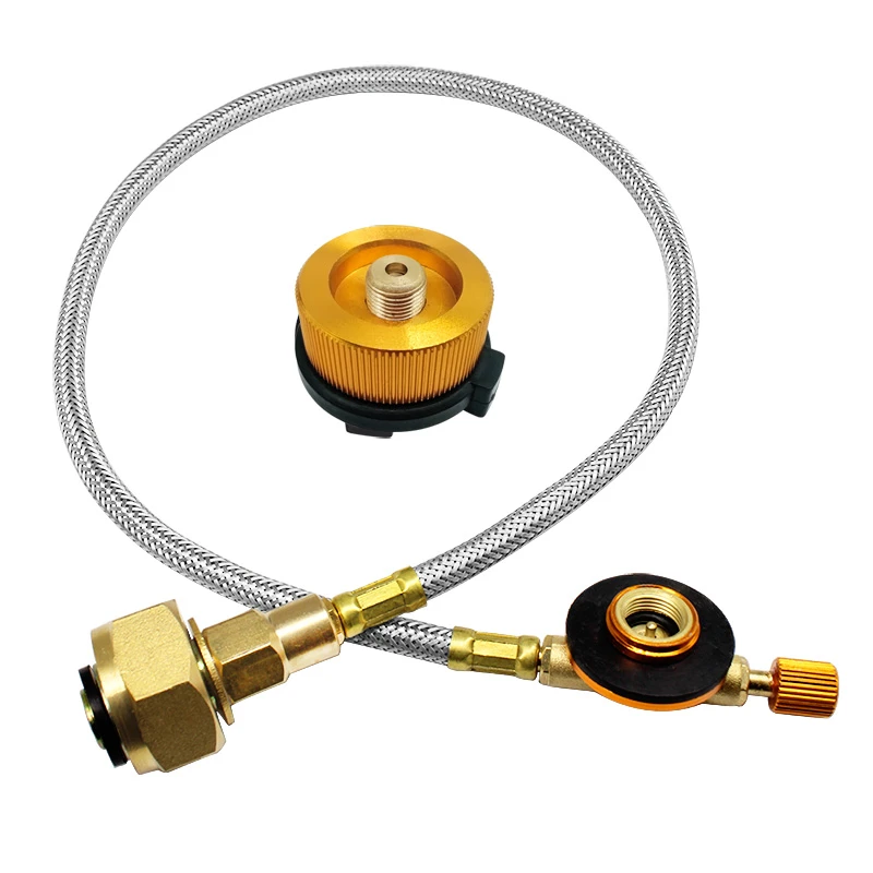 Camping Propane Gas Refill Flat Cylinder Tank Coupler Adapter Inflatable one