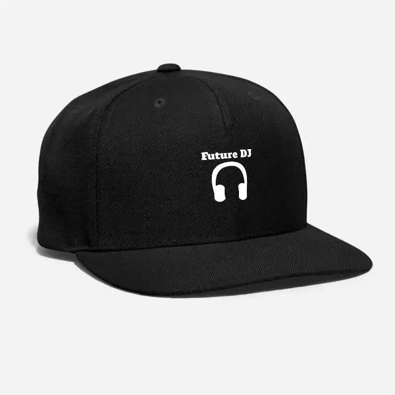 Будущее кепки индивидуальные вышитые бас глава DeeJay R& B рэп шляпа электронные наушники музыка паб унисекс Регулируемый бейсболка кепка - Цвет: Black