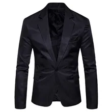 Men's Self-cultivation Pure-color Small Suit Single size seven solid color single-row slim fit fashion cotton suit top coat