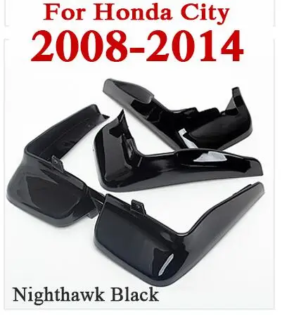 QCBXYYXH для Honda City 2008- 4 шт./лот стайлинга автомобилей Брызговики Всплеск гвардии крыло брызговики крылья Perfector украшения - Цвет: Золотой
