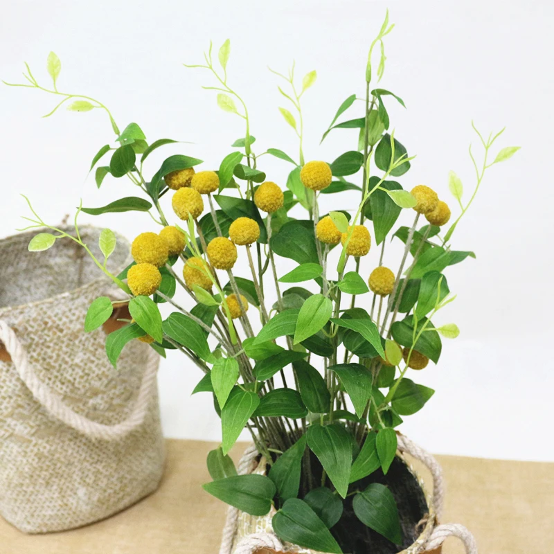 JAROWN Natural Dried Flowers Gold Ball Eternal Flores For Wedding DIY Bouquet Decorations Home Flower Arrangement Art (10)