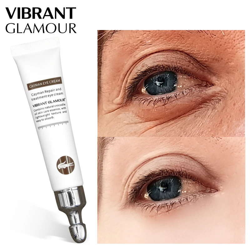 VIBRANT GLAMOUR Eye Cream Peptide Collagen Anti-Wrinkle Remover Dark Circles Against Puffiness And Bags+Gift Crocodile Eye Care