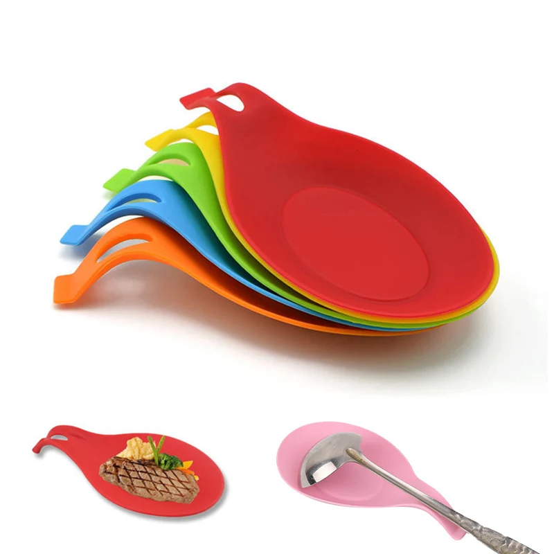 

Silicone Spoon Mat Holder Pad Heat Resistant Placemat Eggbeater Accessory For Kitchen can CSV