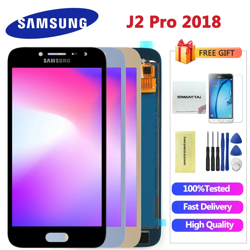 

J250 LCD Display For Samsung Galaxy J2 Pro 2018 J250 SM-J250 Touch Screen Digitizer Assembly For Samsung j2Pro J250F LCD Display