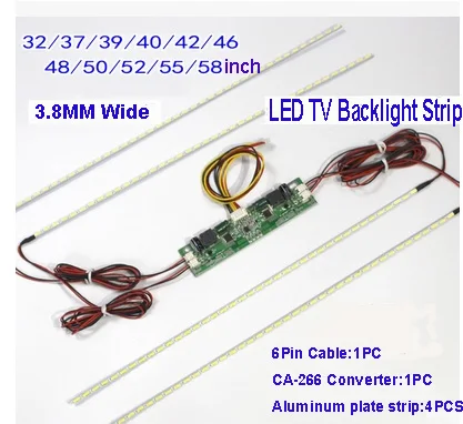 

Free Shipping!!! 1Set 37inch 420MM*3.8MM 7020 LED Strips Backlight,Update LCD Screen to LED For TV