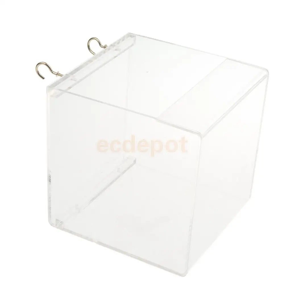 Hanging Bird Bath,Cube Bird Bathtub Bath Box Bowl Cage Accessory for Bird Parrot