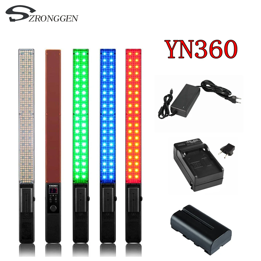 YONGNUO YN360 ручной светодиодный светильник для видеосъемки k 3200k RGB цветной +