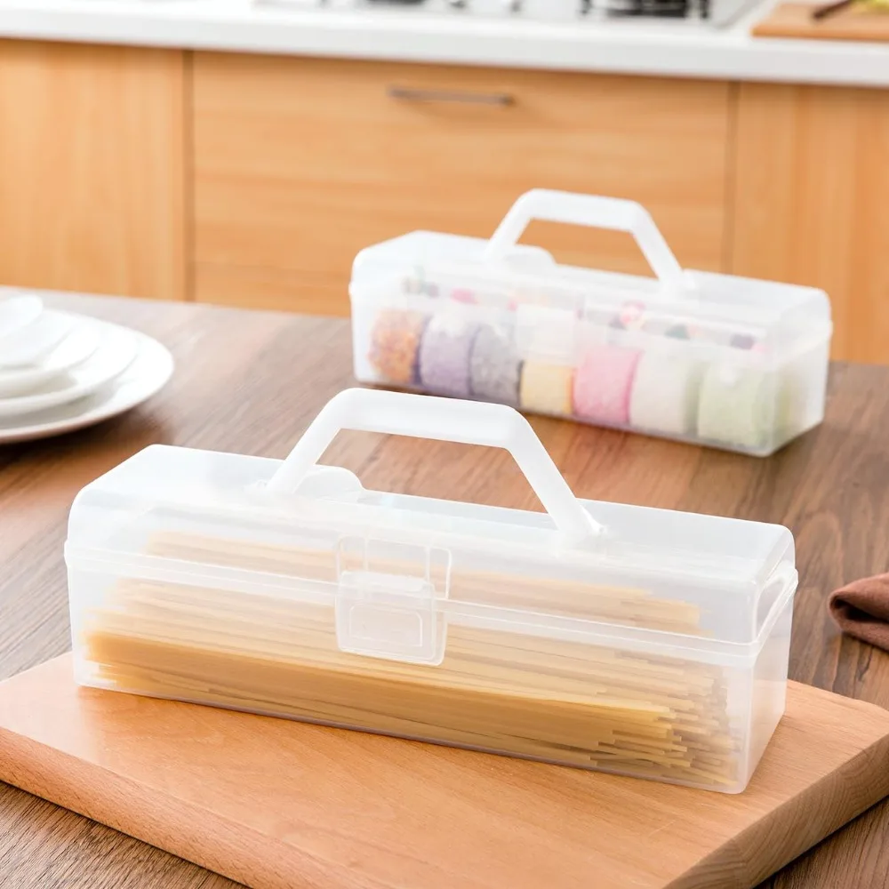 

KItchen Food Storage Container Spaghetti Noodle Containers Forks Spoons Chopsticks Storage Box Plastic Case Tableware Organizer