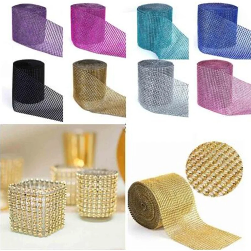 Wedding Wedding Venue Decorations 1yard Diamond Mesh Wrap Roll