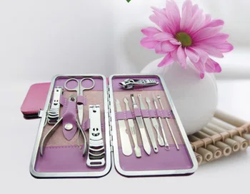 

by DHL 200set 12pcs/set Complete Nail Art Manicure Set Pedicure Nail Clippers Scissors Grooming Kit Manicure Best Care