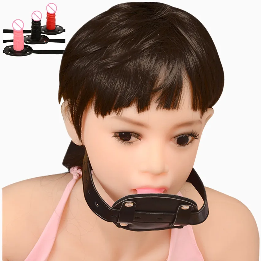 3 Color Penis Gag Oral Dildo Plug Open Mouth Leather Fetish Bdsm Bondage Restraints Adult Sex Toys For Couples Sextoys ST437 | Красота и