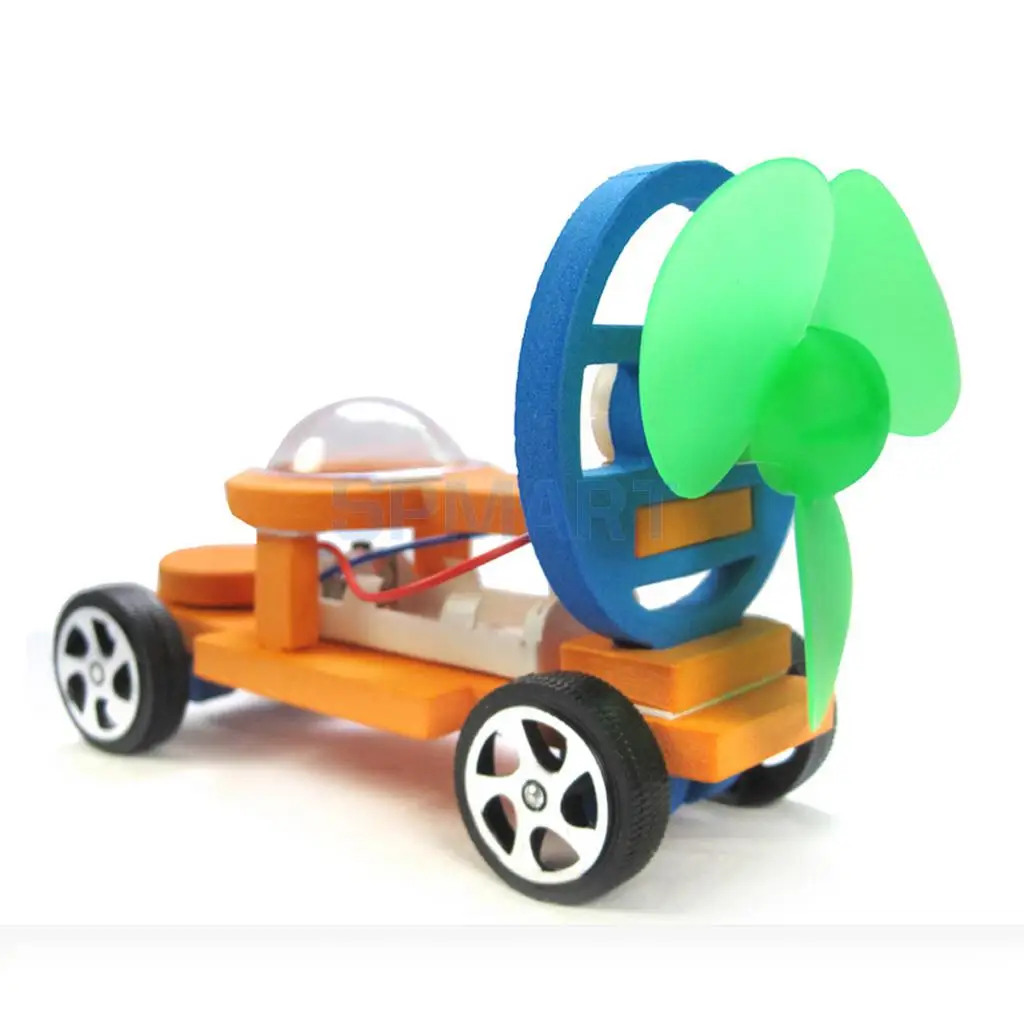 Электрический Ветер Powered гоночный автомобиль DIY игрушка сборки Kit науки Малыш обучения эксперимент игрушка