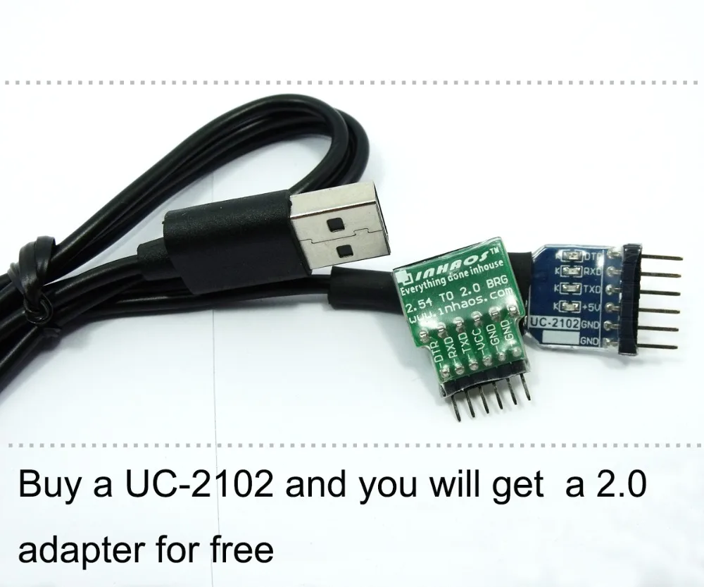 USB 2,0 серийный для Arduino UC-2102 USB к UART кабель 2,45 мм до 2,0 мм