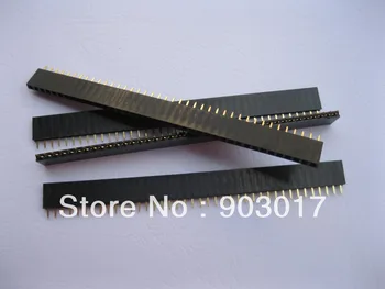 

120 pcs Pitch 2.54mm 1x40 40pin Female Pin Header Socket Single Row Strip Gold Plated