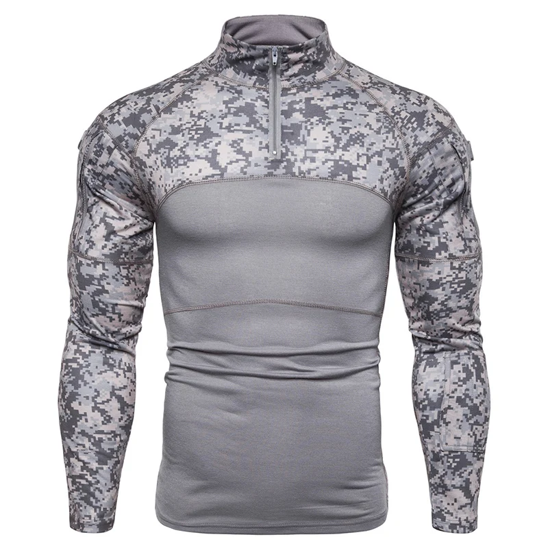 Billig Mege Camouflage Taktische Militärische Kleidung Combat Shirt Assault Multicam ACU langarm Armee Engen T hemd Armee USMC Kostüm