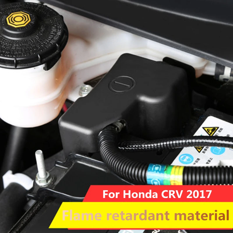 For Honda CRV CR-V 2017 2018 Car Non-flammable Plastic Negative Power Batteries Cover Battery Protection Cover cap case