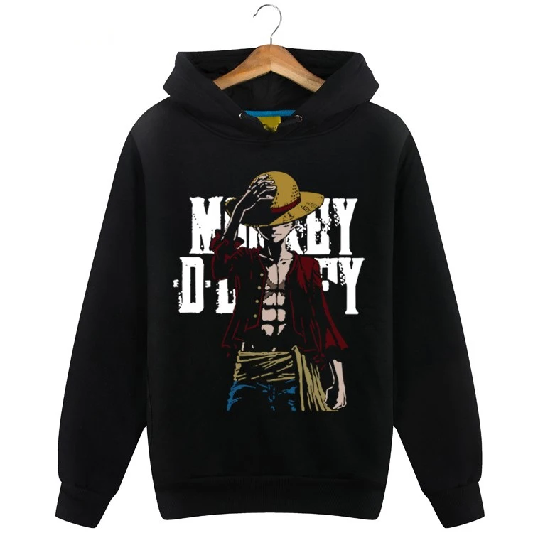 2019 New ONE PIECE Hoodies Anime Luffy Hooded Winter