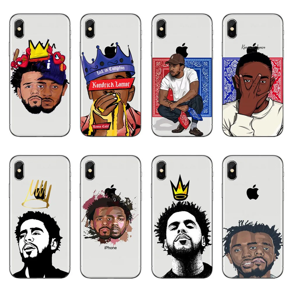 Kendrick Lamar &amp J Cole рисунок искусство мягкий TPU телефон чехол для iPhone 5 5S SE 6 6S Plus 7 8 X