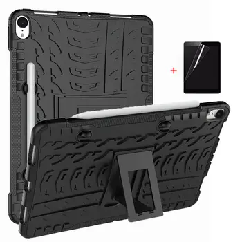 

Shockproof Silicone Cover for iPad Pro 11 2018 Tablet Funda Capa Case for iPad Pro 11" With Adjustable kickstand+Free Soft Film