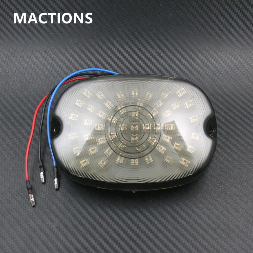 

LED Motorcycle Tail Brake Signal Integrated Light For Harley Softail Sportster Road King Dyna Electra Glide Smoke