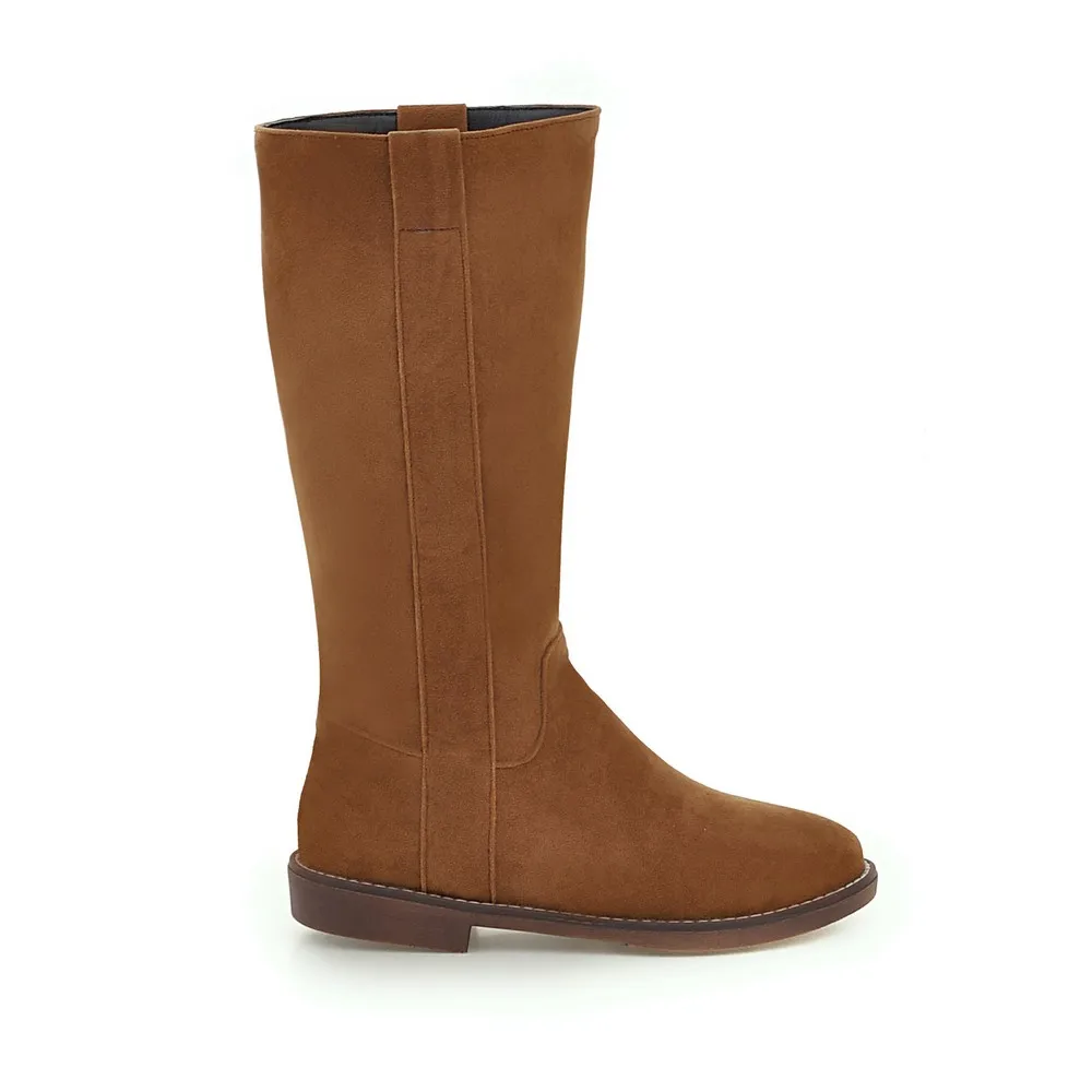 LVABC Women's Winter Shoes Knee High Boots Plus Big Size High Quality Faux Suede Brand Women Shoes Winter Women Winter Boots