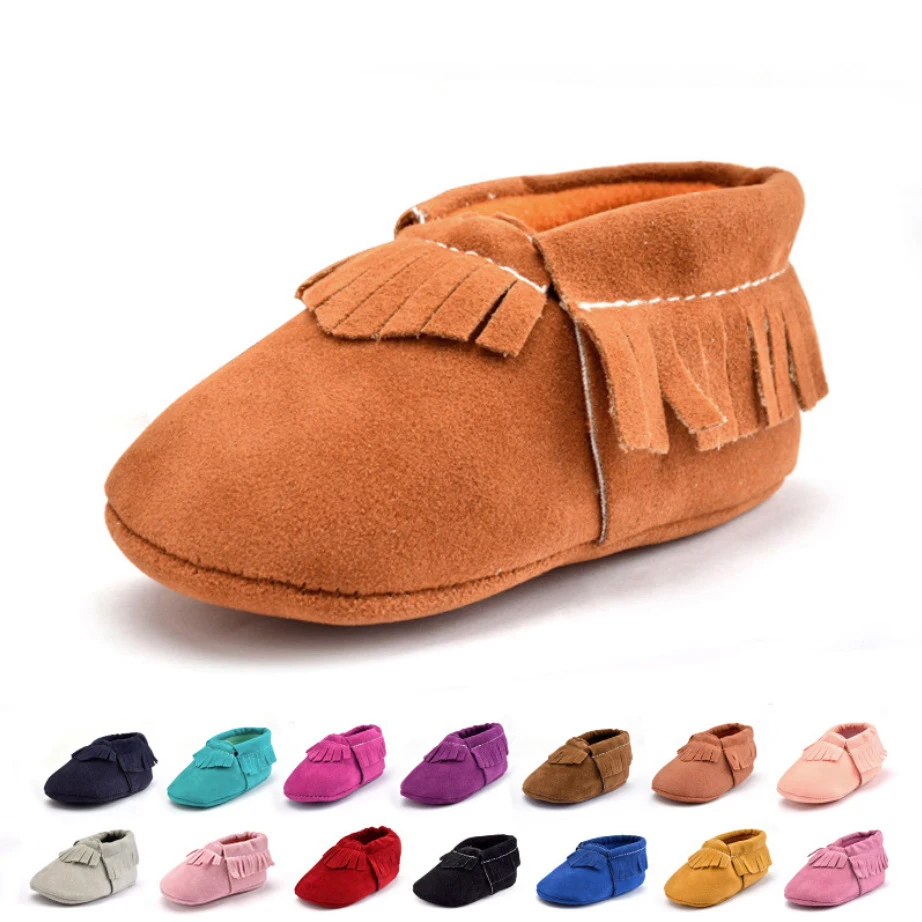 

infant shoes boy girls toddler slippers moccasins baby booties PU Suede bebe first step walker for baby new born shoes soft sole