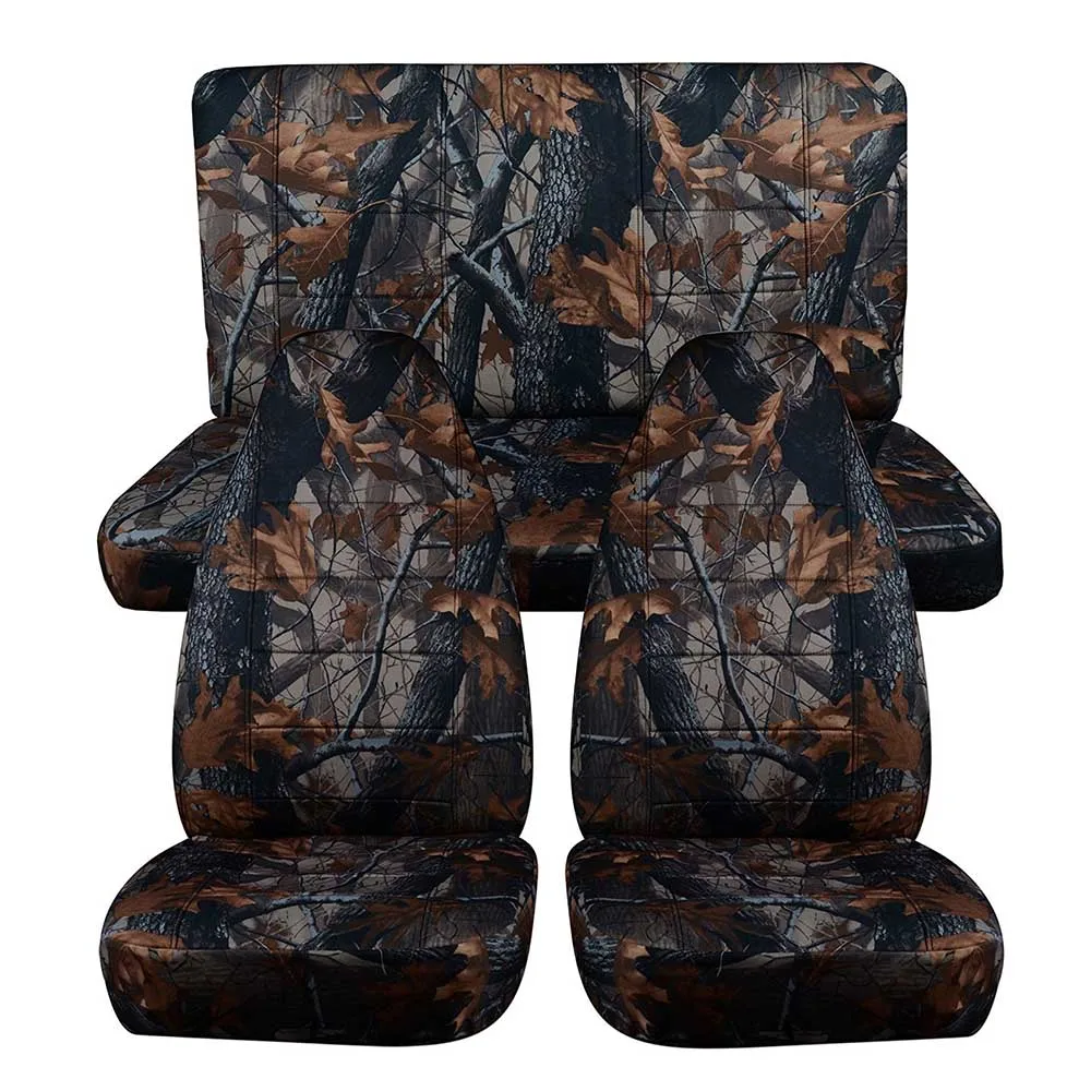 Автомобильные чехлы для сидений автомобиля джунгли камуфляж чехол для сиденья имитация дерева ткань внедорожник внедорожная подушка - Название цвета: A2