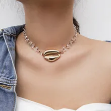 KMVEXO, богемная раковина, подвеска, колье, ожерелье, лето, очаровательный натуральный камень, каури, морская раковина, короткая цепочка, ожерелье, s, Boho, ювелирное изделие