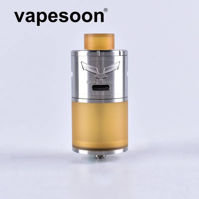 

Design by ShenRay Vapor VG Giant Extreme 30mm RTA Rebuildable Tank Atomizer Single & Dual Coil Big Vape Vaporizer
