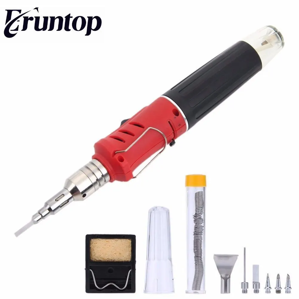 

1Set HS-1115K Self-Ignition 10-in-1 Gas Soldering Iron Cordless Welding Torch Kit Tool