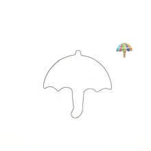 Абрикосовый 1 шт. формочка из нержавеющей стали для торта, помадка, форма для украшения торта, зонтик, формочки для печенья