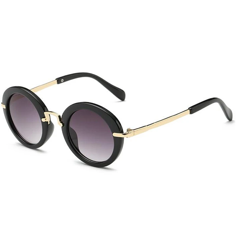 Новая мода высокое качество детские солнцезащитные очки UV400 мальчиков/девочек Прохладный моды Марка очки детские милые очки УФ-защитой - Цвет линз: birght black