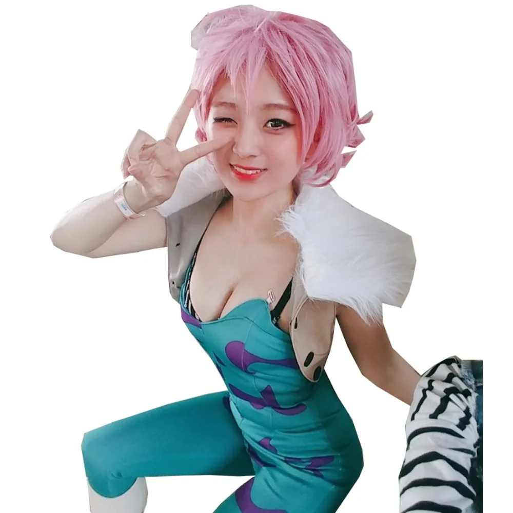 FANTASYY Boku no My Hero Academia Ashido Mina Women Tights Bodysuit Costume Cosplay Jumpsuit with Waistcoat