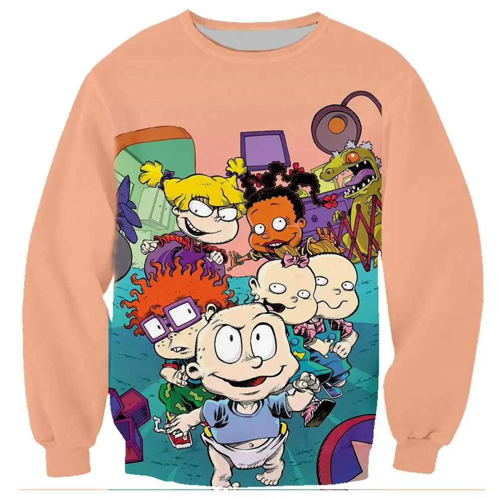 

Chiildren's clothing Kids Cartoon 3D Hoodies Anime Rugrats Print Cute Baby boy Sweatshirts Girl's kawaii Dog animal Autumn tops