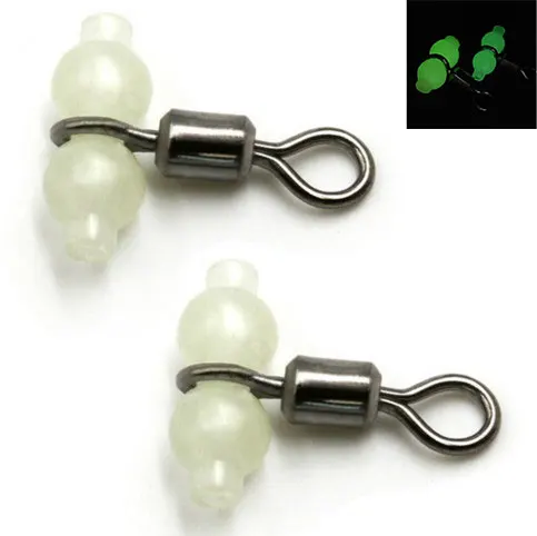 

30pcs/lot Luminous Fishing Swivels Rolling Swivels Sea Fishing Accessories Tackle Connector Rolling Swivels 3-way Swivels
