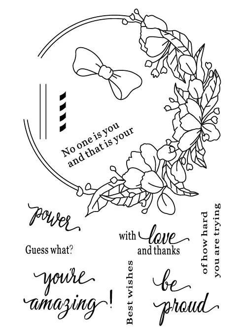 

Garland Transparent Clear Stamps for DIY Scrapbooking/Card Making/Kids Christmas Fun Decoration Supplies